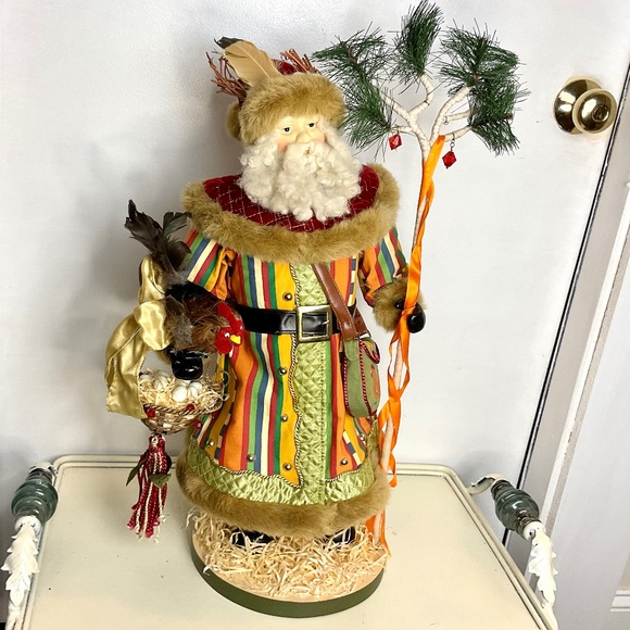 Neiman Marcus Other - Neiman Marcus 24" Santa Figure Holds a Chicken and a Basket of Eggs